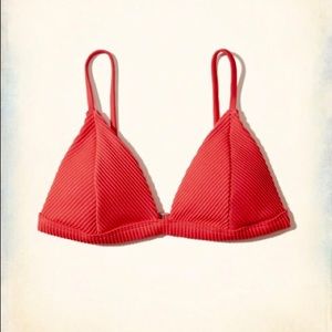 Red Triangle Bikini Top